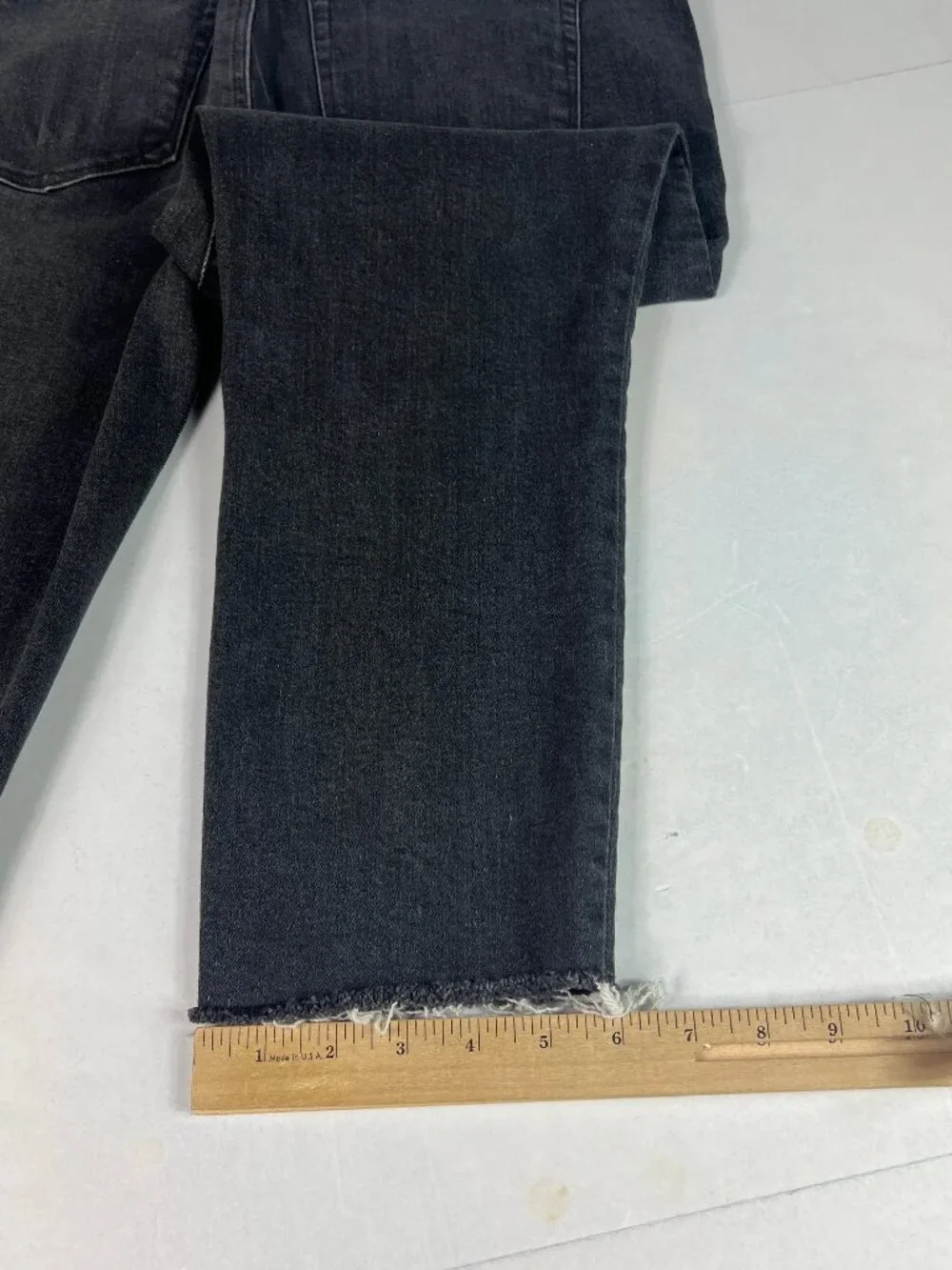 Good American Jeans Womens 31x22* Good Legs High Rise Cropped Black Denim Tag 14
